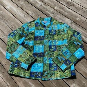 Analogy earth toned patchwork patterned jacket